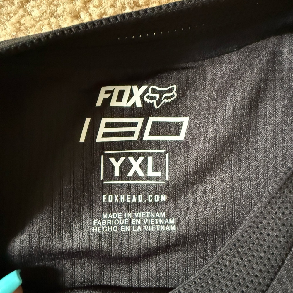 Fox Black 180 YXL Jersey - Picture 2 of 3
